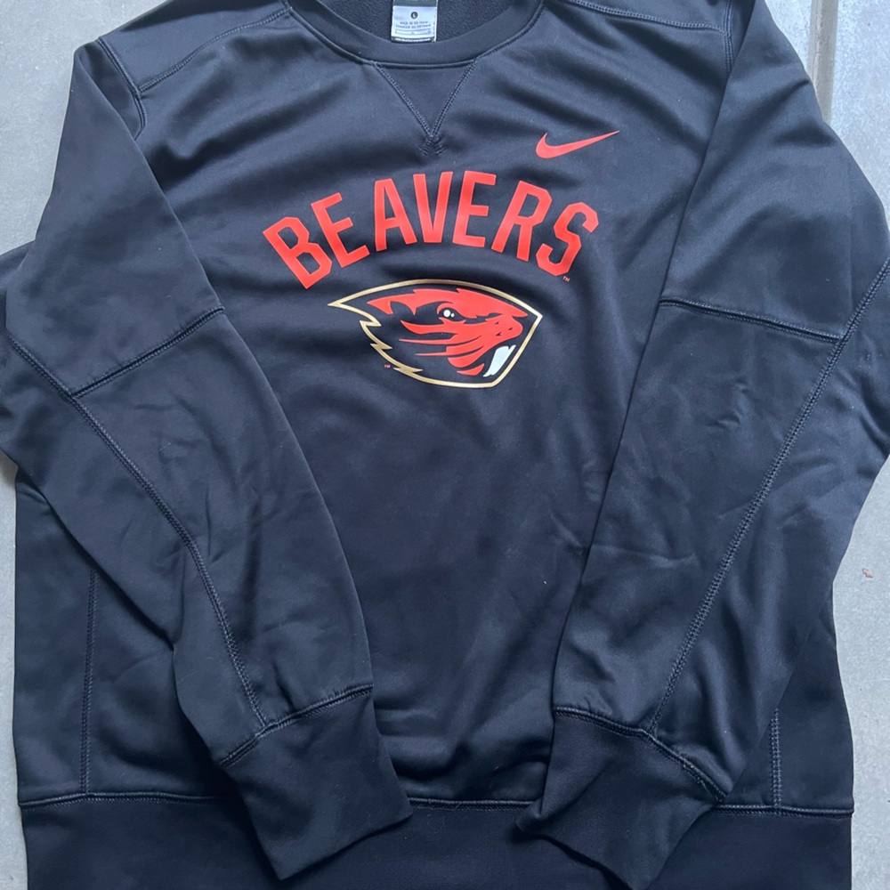Nike Therma Fit Oregon State Mens Black Hoody Size Large